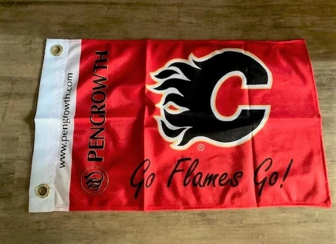 Go Calgary Flames Go Pengrowth Saddledome NHL Playoffs Mini Flag Cover