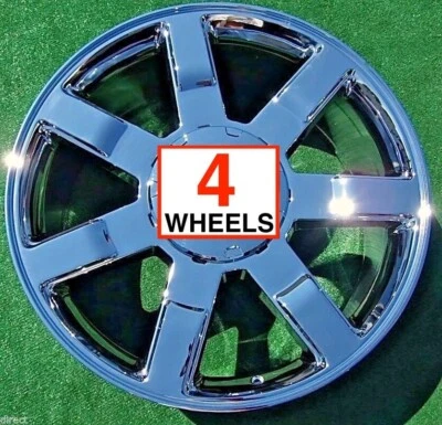 4 Cadillac Escalade 22 inch Wheels Chrome OEM Factory GM style ESV EXT 2007-2014 - Image 1 of 4