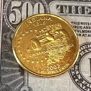 2002 D Washington Quarter - Indiana - 24 Karat Gold Plated - Picture 1 of 2