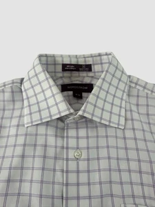 Nordstrom Men’s 16 - 34 Large Check Shirt Long Sleeve Button Up French Cuff - Picture 1 of 10