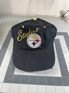 Cappello Berretto Vintage Pittsburgh Steelers Snapback Scritta AJD Anni 90 Nero Cotone NFL - Foto 1 di 3