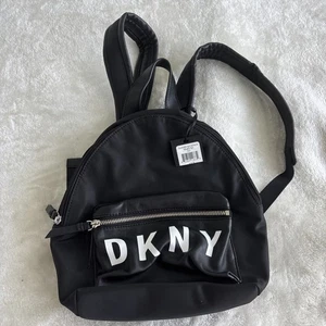 DKNY Tanner Black Nylon & Leather Mini Fashion Backpack - Picture 1 of 19