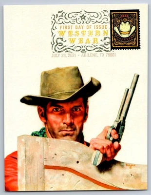 #5615 Cowboy Hat FDC Maxi Card w/DCP Cancel - Image 1 of 2