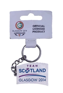 OFFICIAL GLASGOW 2014 COMMONWEALTH GAMES TEAM SCOTLAND KEYCHAIN KEYRING BNWT - Picture 1 of 1
