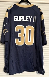 Los Angeles Rams Todd Gurley II XL NFL Nike On Field Jersey Blue Gold - Picture 1 of 11
