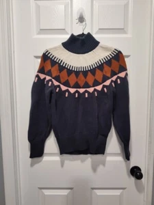Free Assembly Fair Isle Pullover aus Baumwolle mit Stehkragen Größe MEDIUM Ski Kern Puff - Bild 1 von 7