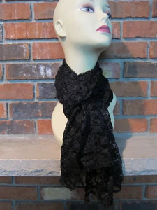 Mantón bufanda negro elegante para mujer y mujer - Imagen 1 de 2
