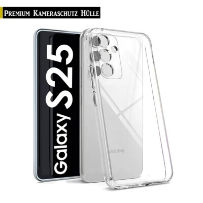 GUGAR Für Samsung Galaxy S25 5G - Kamera Schutzhülle TPU Hülle Silikon Transparent