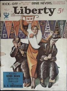 Liberty Magazine October 14, 1933 Revere F. Wistehuff Cover, G.K. Chesterton! - Picture 1 of 1