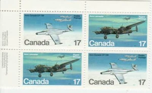 Canada Stamp PB#874ai - Military Aircraft (1980) 2 x 17¢ - Picture 1 of 1