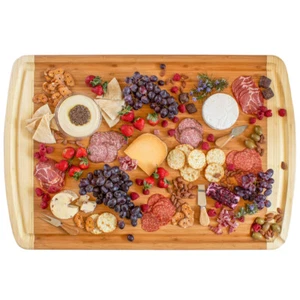 36" x 24" Bamboo Wood XXL Cutting Board, Stove Top Cover or Over the Sink Choppi - Picture 1 of 7