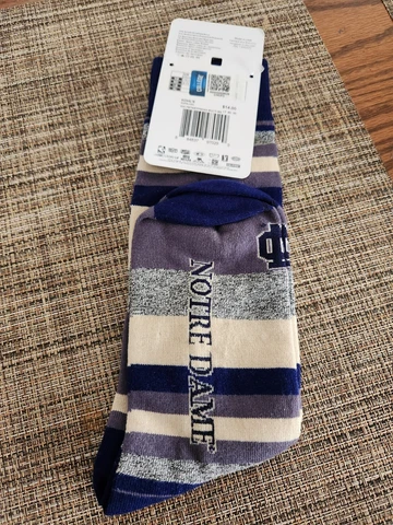 Notre Dame socks - FBF ORIGINALS - MADE IN USA - size L men's NWT college sports Cover