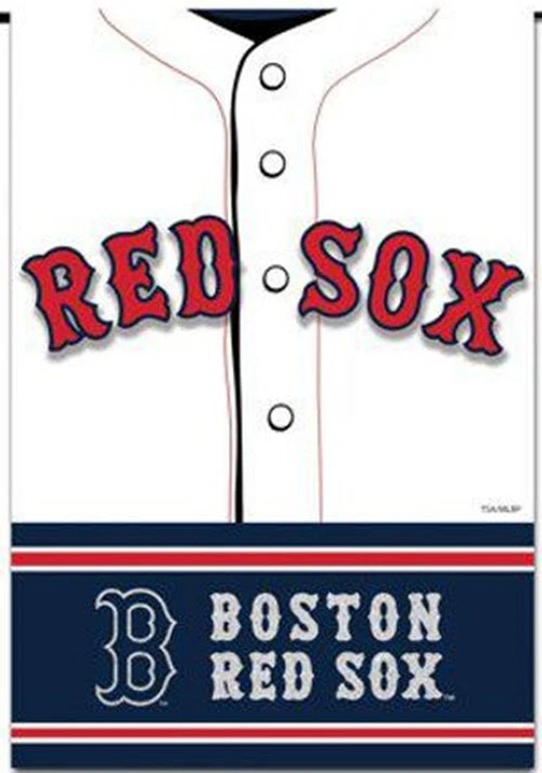Boston Red Sox 12.5 x 18 Inch Double Sided Suede Foil Garden Flag - Image 1 of 1