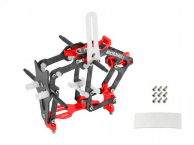 Aluminium/Carbon Fiber/Delrin Main Frame (RED) - BLADE MCPX BL2 : MH-MBL2105 - Image 1 of 2