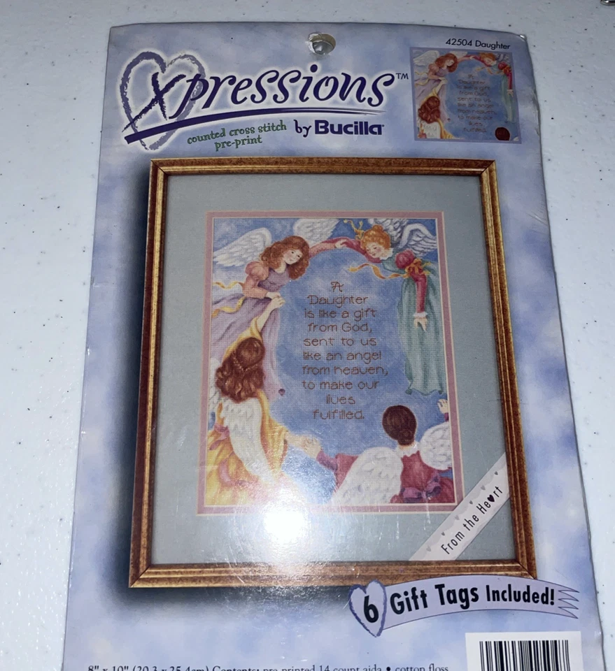 Expressions by Bucilla Pre-Print Counted Cross Stitch Kit 42504 Daughter 8"x10" - Image 1 of 1