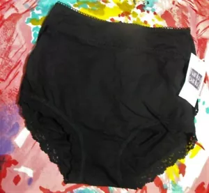 2 BRAGAS NUEVAS HANKY PANKY 892221 BK OJO DE CERRADURA/ESPALDA ACANALADA BETTY ALGODÓN HIPSTER XS - Imagen 1 de 2