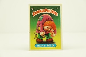 1985 Garbage Pail Kids Stickers #71b Bent Ben 2nd Series Excellent