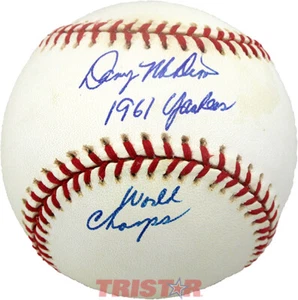 DANNY MCDEVITT AUTOGRAFIADO BÉISBOL NL 1961 INSCRITO YANQUIS, CAMPEONES DEL MUNDO PSA - Imagen 1 de 2