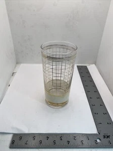 Vintage signed Culver Devon White Grid 22k Highball Glass 65-1046S - Picture 1 of 3