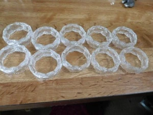 10 sparkling Cut glass napkin rings - Picture 1 of 4