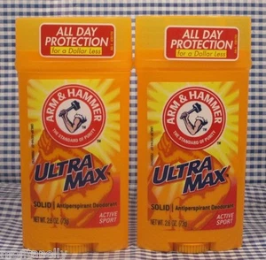 2 Arm & Hammer Ultra Max ACTIVE SPORT Solid Antiperspirant Deodorant - Picture 1 of 1