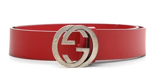 Cintura Gucci GG in pelle rossa ad incastro nuova - Foto 1 di 4