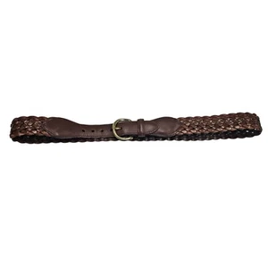 Dooney & Bourke braun geflochtener Ledergürtel Größe 30 Made in USA Business Office - Bild 1 von 7