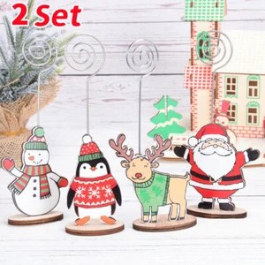 8 stücke Dekorative Ort Memo Kartenhalter Weihnachten Muster Nette Draht - Bild 1 von 1