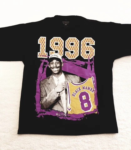 KOBE BRYANT #8 T-SHIRT BLACK MAMBA 1996 Draft Day Laker's MEN'S SIZE 2XL Cover