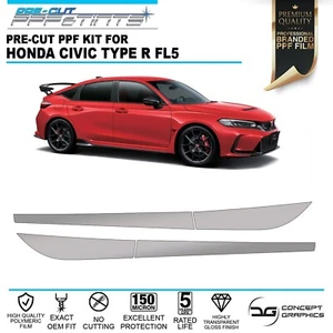Untere Türen Steinspäneschutz Lackschutzfolie für Honda Civic Type R FL5 - Bild 1 von 4