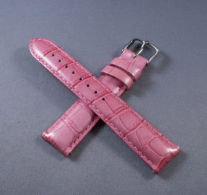 18mm Pink Patent Genuine Leather interchangeable Watch Band Strap Fit Michele - Picture 1 of 6