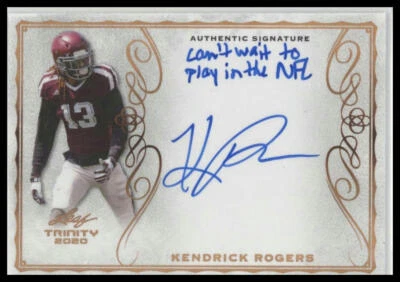 #A-KR1 Kendrick Rogers 2020 Leaf Trinity Auto - Image 1 of 2