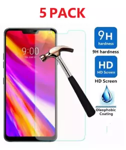 5er-Pack für LG ThinQ G7 Premium Klar Hartglas Displayschutzfolie - Bild 1 von 4