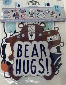 Baby Shower Bear-ly wait Card cutouts Decorations - Picture 1 of 3
