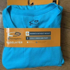 Champion Baselayer Girls Crew and Pant Set Moisture Wicking Size XL 14/16 - Picture 1 of 4