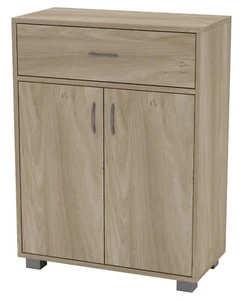 Small 2 Door 1 Drawer Hallway Living Room Sideboard Wooden Storage Cabinet Unit - Picture 1 of 43