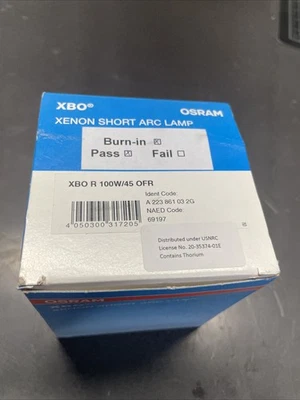 OSRAM XBO R 100W/45 OFR 100W 14V xenon short arc with reflector - Image 1 of 3