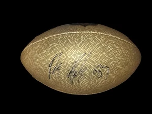ROB GRONKOWSKI Signed GOLD NFL FOOTBALL NEW ENGLAND PATRIOTS JSA SUPER BOWL TE 2 - Picture 1 of 1