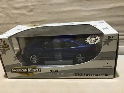 GTO STREET MACHINE BLUE 2004 PONTIAC ERTL AMERICAN MUSCLE 33967M 1/18 SCALE NICE - Image 1 of 4