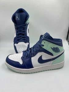 Nike Jordan 1 Mid Blue Mint 2022 Sneaker Schuhe (554724-413) Herren Größe 10 - Bild 1 von 17