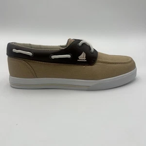 Segel Bootsschuhe Damengröße 9 khaki braun Canvas Deck Freizeit maritim SL113 - Bild 1 von 19