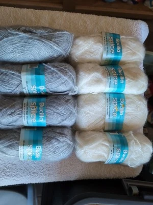 LOTE de 8 FIOS DE ESPECIARIAS BUCILLA.  Como na foto.  Marfim e cinza  - Imagem 1 de 4