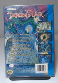 Dragon's Lair Sega CD Game (1993) ReadySoft Disc and Back Case Art Card Only