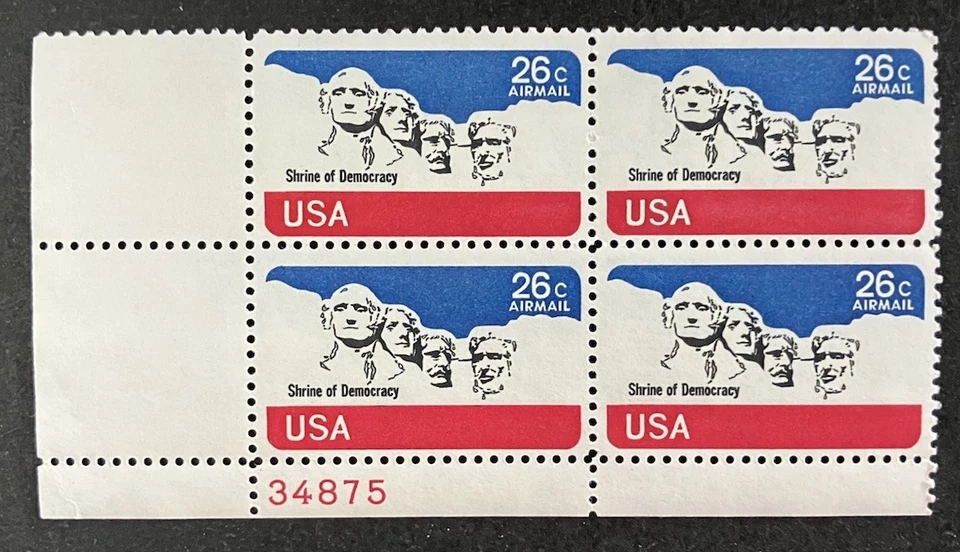 1974 Shrine Of Democracy Mt Rushmore Block. Scott’s C88. Great Stamp 4 U. - Image 1 of 1