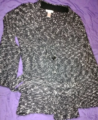 Kenar 粗针织开衫女式 L 羊驼色/羊毛/棉混纺  — 第 1/4 张图片