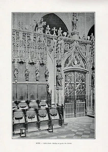 81 ALBI CATHEDRALE STALLES ET PORTE DU CHOEUR IMAGE 1903 - Picture 1 of 1