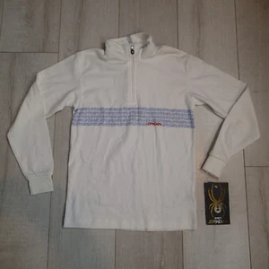 Spyder Kids Shirt Sz Small 1/4 Zip Pullover Long Sleeve White Skiing Ski # - Picture 1 of 9