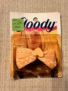 Vintage Goody Hair Accessorie, #5409, Pink Bow Heart Barrette, Old Stock, 1989 - Picture 1 of 4