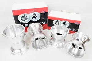 DWT Douglas Aluminium Silver 120/180mm Wet Kart Wheel Rim Set - Picture 1 of 3