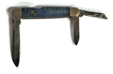 Whitetail Cutlery Blue Frost Vintage Stockman Folding Pocket Knife 3 Blade